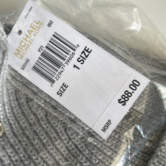 1 hour sale. Michael Kors, Crystal Embellished Rib Cuff Hat - Picture 4 of 6